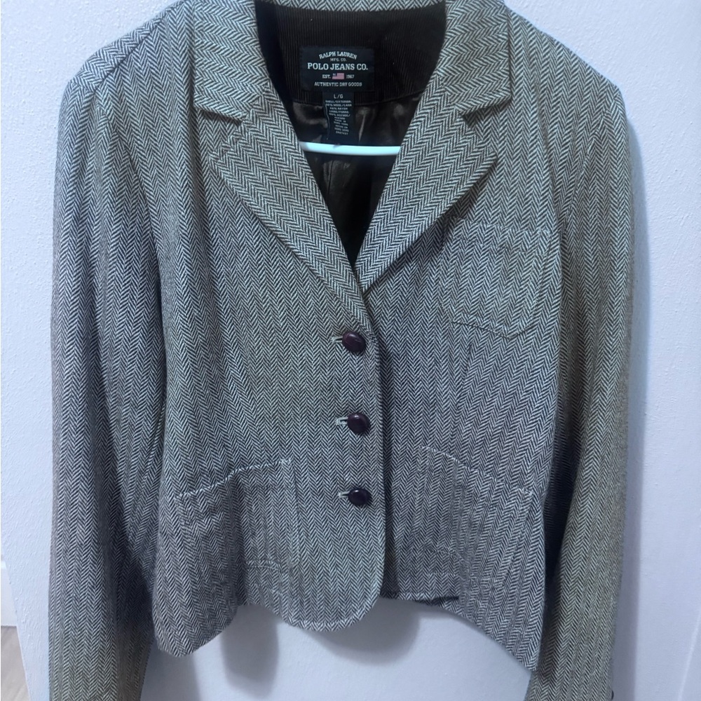 Polo Ralph Lauren Women's Gray Wool Jacket (L)